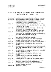 For discussion on 6 June 2012 EC[removed]ITEM FOR ESTABLISHMENT SUBCOMMITTEE