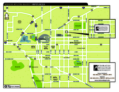NEBRASKA WESLEYAN UNIVERSITY map of lincoln 14 th street WAVERLY EXIT  80