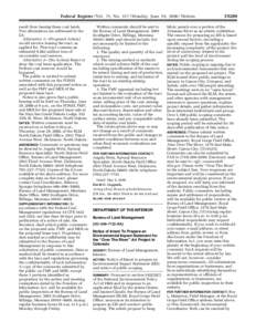 jlentini on PROD1PC65 with NOTICES  Federal Register / Vol. 71, No[removed]Monday, June 19, [removed]Notices result from leasing these coal lands. Two alternatives are addressed in the EA: