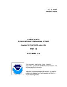 CITY OF SUMAS Grant No. G1000056 CITY OF SUMAS SHORELINE MASTER PROGRAM UPDATE CUMULATIVE IMPACTS ANALYSIS