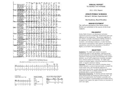 ANNUAL REPORT TO DISTRICT #44 PATRONS[removed]Report ANSLEY PUBLIC SCHOOLS Michael C. McCabe, Superintendent