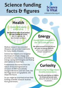 Science funding facts & ﬁgures scienceisvital.org.uk  Health