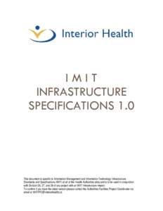 I M I T INFRASTRUCTURE SPECIFICATIONS 1.0