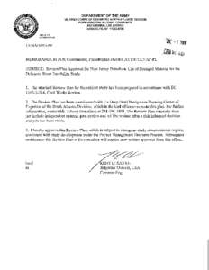 DEPARTMENT OF THE ARMY US ARMY CORPS OF ENGINEERS NORTH ATLANTIC DIVISION FORT HAMILTON MILITARY COMMUNITY 302 GENERAL LEE AVENUE BROOKLYN, NY[removed]REPLY TO