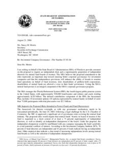 Collective investment schemes / Institutional investors / Funds / Mutual Fund Directors Forum / Corporate governance / Mutual fund / Florida State Board of Administration / Investment management / Financial economics / Investment / Financial services