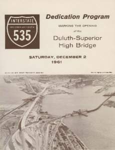 Official Dedication Program, Interstate 535, Douglas County (Duluth, MN - Superior, WI High Bridge)