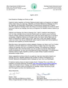 Office of Superintendent of Public Instruction Randy I. Dorn, State Superintendent 600 Washington Street SE | Olympia, WASimu: Washington Student Achievement Council