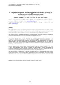 A cooperative game theory approach to water pricing in a complex water resource system