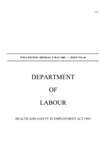 1141  WELLINGTON: MONDAY, 5 MAY 2003 — ISSUE NO. 44 DEPARTMENT OF