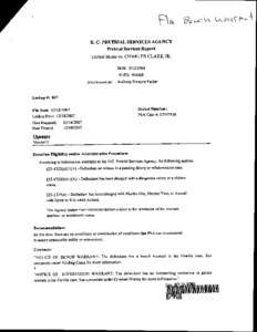 D. C. PRETRIAL SERVICES AGENCY Pretrial Services Report United States vs. CHARLES CLARK JR. DOB: [removed]PDID: [removed]Also known as: