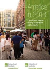 America in 2013 FEDERAL REALTY INVESTMENT TRUST  A ULI Survey of Views on