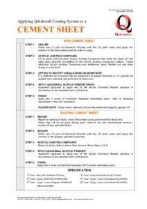 102 Application to Cement Sheet.doc Last modifiedApplying Quickwall Coating System to a  CEMENT SHEET