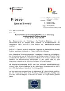 Microsoft Word - PrTerminHinw - Verleihung Manfred-Wörner-Medaille.doc