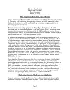 Academia / Oregon State University / Public university / Ohio State University / Western Oregon University / Pennsylvania State University / Oklahoma State System of Higher Education / Oregon State University Extended Campus / Association of Public and Land-Grant Universities / Benton County /  Oregon / Oregon