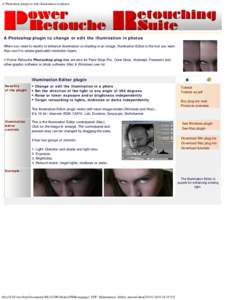 A Photoshop plugin to edit illumination in photos