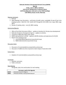 Microsoft Word - NWIN Draft Agenda July 09