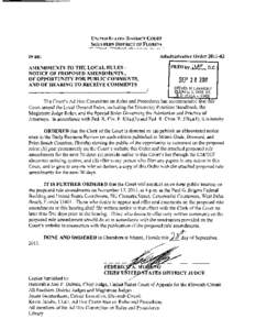 UNITED STATES DISTRICT COURT   SOUTHERN DISTRICT OF FLORIDA = . ======