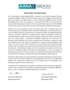 Memorandum of Understanding