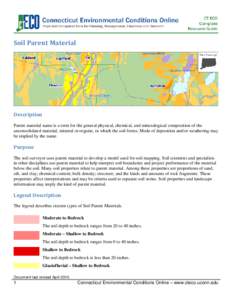 Soil Parent Material  Description Parent material name is a term for the general physical, chemical, and mineralogical composition of the unconsolidated material, mineral or organic, in which the soil forms. Mode of depo