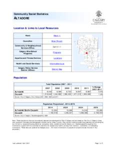 Alberta / Canada / Altadore /  Calgary / Calgary / Canada 2006 Census