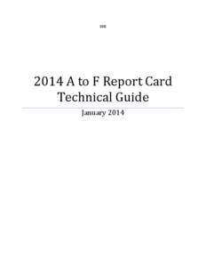 SDE[removed]A to F Report Card Technical Guide January 2014