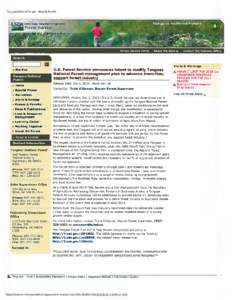 Tongass National Forest  - News & Events