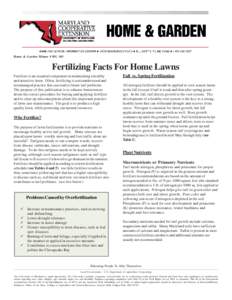 Fertilizing Facts for Home Lawns HG103 web