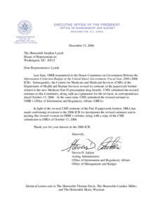Letter to The Honorable Stephen Lynch