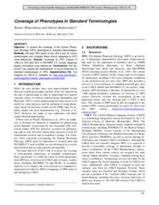 Coverage of phenotypes in standard terminologies.