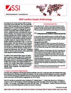 [removed] • surveysampling.com  RDD Landline Sample Methodology According to the Census Bureau’s 2007 American Community Survey estimates, 95% of households[removed]million households) in the United Stat