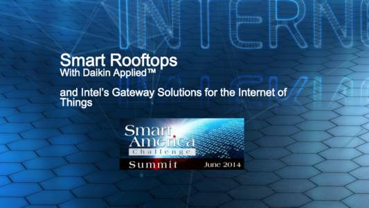 Smart Rooftops With Daikin Applied™ and Intel’s Gateway Solutions for the Internet of Things