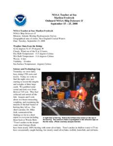 Acronyms / Wet-bulb temperature / National Oceanic and Atmospheric Administration / NOAAS Delaware II / Sea surface temperature / Radar / Atmospheric sciences / Technology / Meteorology