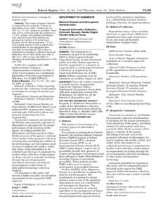 Federal Register / Vol. 79, No[removed]Thursday, June 19, [removed]Notices Federal crop insurance coverage for organic crops’’. DEPARTMENT OF COMMERCE