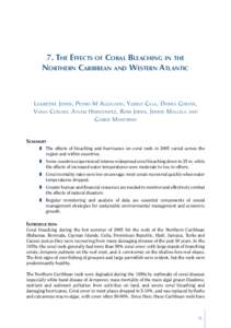 7. The Effects of Coral Bleaching in the Northern Caribbean and Western Atlantic Loureene Jones, Pedro M Alcolado, Yuself Cala, Dorka CobiÁn, Vania Coelho, Aylem HernÁndez, Ross Jones, Jennie Mallela and Carrie Manfrin