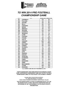 TO WIN 2014 PRO FOOTBALL CHAMPIONSHIP GAME BET # [removed]