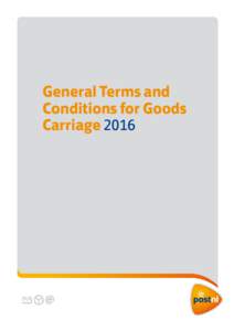 General Terms and Conditions for Goods Carriage 2016 Contents 1.	Definitions