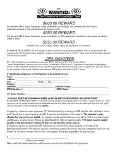$[removed]REWARD For winners GM-D class, Top Lady, Junior and Senior at the Open, the Limited, and the Factory Nationals as listed in the overall results by order of finish $[removed]REWARD For winners GM-D class, Top Lady, 