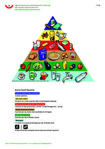 sge Schweizerische Gesellschaft für Ernährung ssn Société Suisse de Nutrition ssn Società Svizzera di Nutrizione © Swiss Society for Nutrition SSN, Federal Office of Public Health FOPH / 2o11