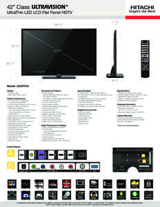 42” Class 			  ® UltraThin LED LCD Flat Panel HDTV[removed]”