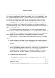 Resolution No[removed]A RESOLUTION OF THE CITY COMMISSION OF THE CITY OF HAWTHORNE, FLORIDA TO AMEND THE SCHEDULE OF FEES AND CHARGES FOR MATTERS PERTAINING TO THE CITY’S COMPREHENSIVE PLAN AND LAND DEVELOPMENT REGULA