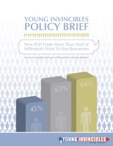 Young Invincibles  Policy Brief New Poll Finds More Than Half of Millennials Want To Start Businesses Access to Capital and Lack of Know-How Are Key Barriers