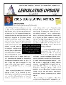 SOUTH DAKOTA ASSOCIATION OF TOWNS AND TOWNSHIPS  January 23, 2015 Spring #1