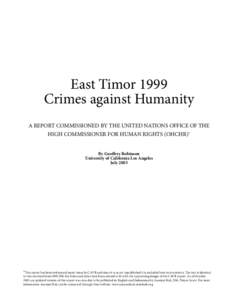 New Order / Suharto / Politics of Indonesia / East Timor / Dili / Human rights in Indonesia / Serious Crimes Unit / Timor / Falintil / Indonesia / Asia / Indonesian occupation of East Timor