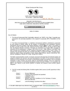 RFP - Provision of Car Hire Services to the AfDB East Africa Regional Resource Centre, Nairobi - Kenya