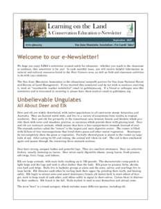 Learning on the Land  A Conservation Education e-Newsletter September 2007 www.sjma.org