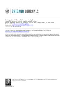 Getting a Job: Is There a Motherhood Penalty? Author(s): Shelley J. Correll, Stephen Benard, In Paik Source: American Journal of Sociology, Vol. 112, No. 5 (March 2007), pp[removed]Published by: The University of Chi