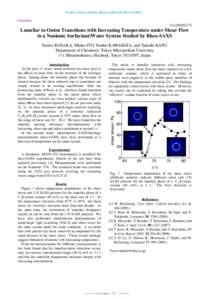 Photon Factory Activity Report 2006 #24 Part BChemistry 15A/2005G173  Lamellar to Onion Transitions with Increasing Temperature under Shear Flow