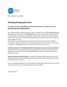  	
   	
   	
   Wedding	
  Photography	
  Policy	
   	
  