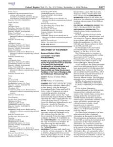 Federal Register / Vol. 79, No[removed]Friday, September 5, [removed]Notices Status: Excess Comments: documented deficiencies: exterior walls cracking; concrete foundation crumbling; structural damage; clear threat to perso