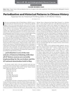 Historical eras / Dynastic cycle / Historiography / Periodization / World history / China / Chinese culture / Renaissance / Historian / Qing dynasty